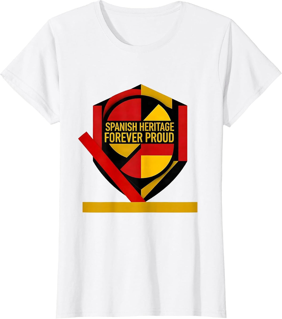 Spanish Heritage Forever Proud Celebration Design T-Shirt - White