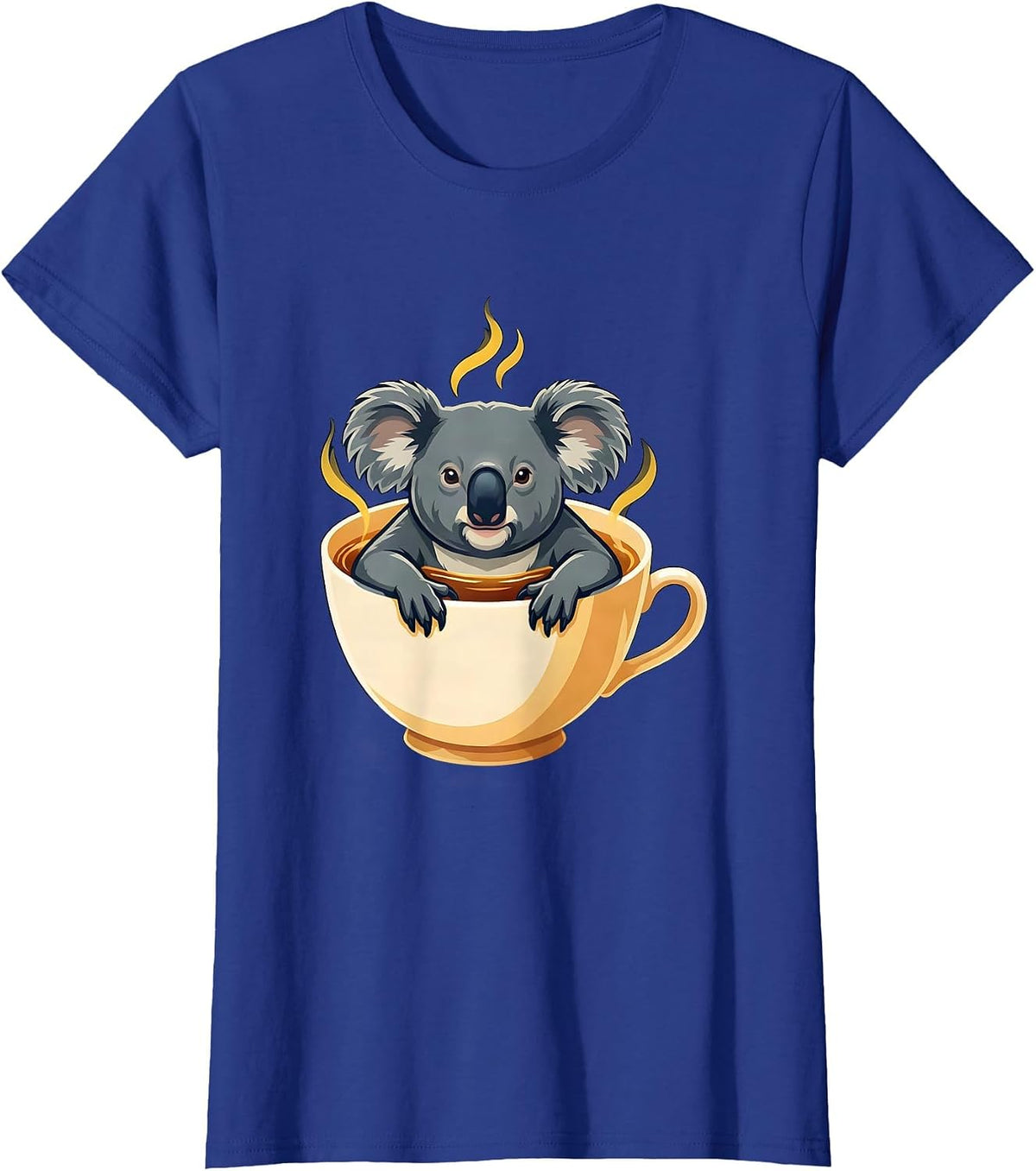 Women's Koala Tea Funny Animal Pun Gift Cute Humor T-Shirt - Royal Blue