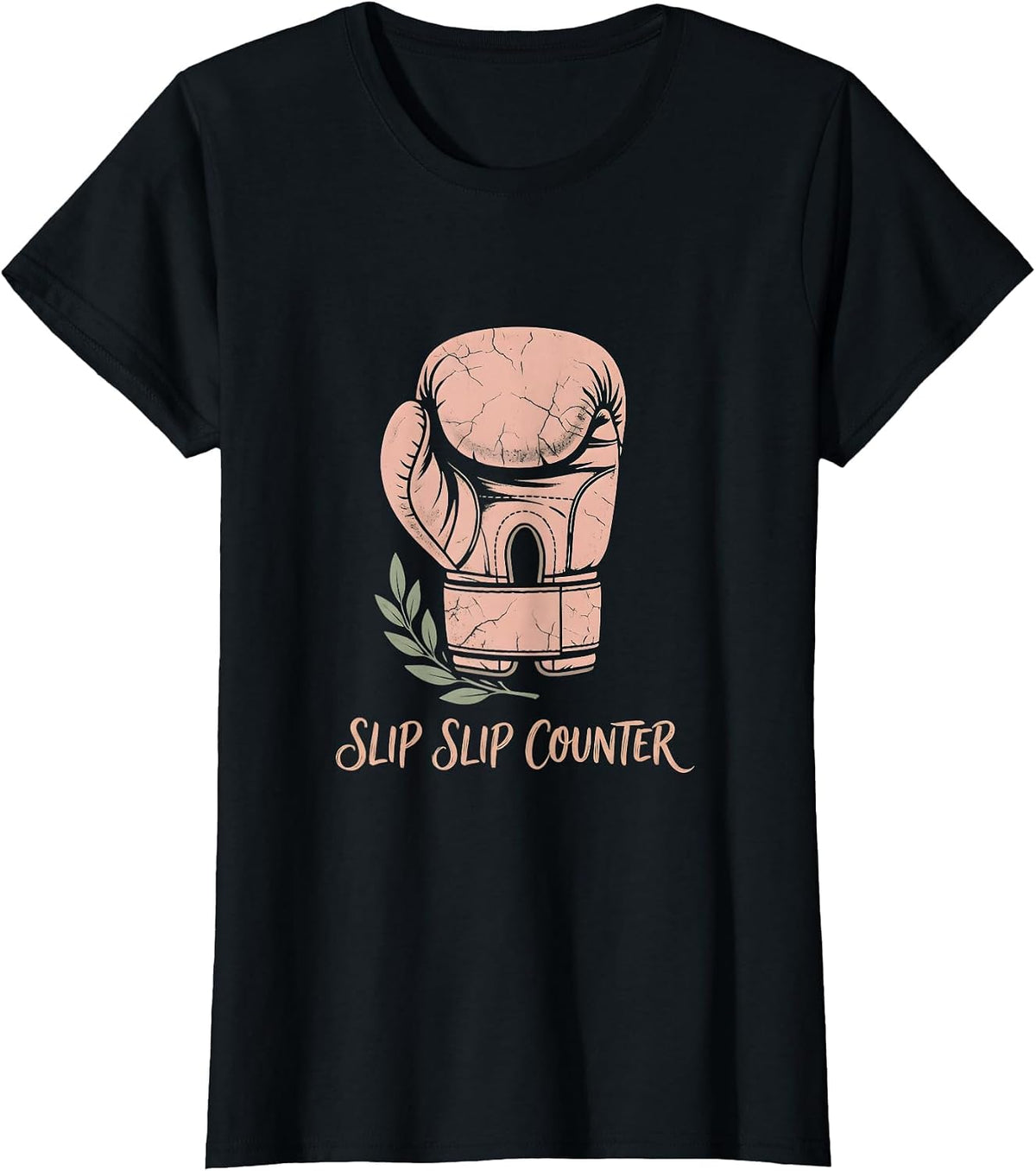 Slip Slip Counter Boxing Technique Design T-Shirt - Black