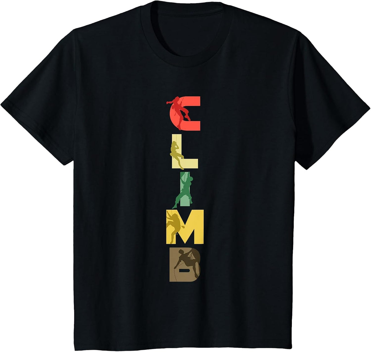 Mountain Climb Rock Climbing T-Shirt - Black