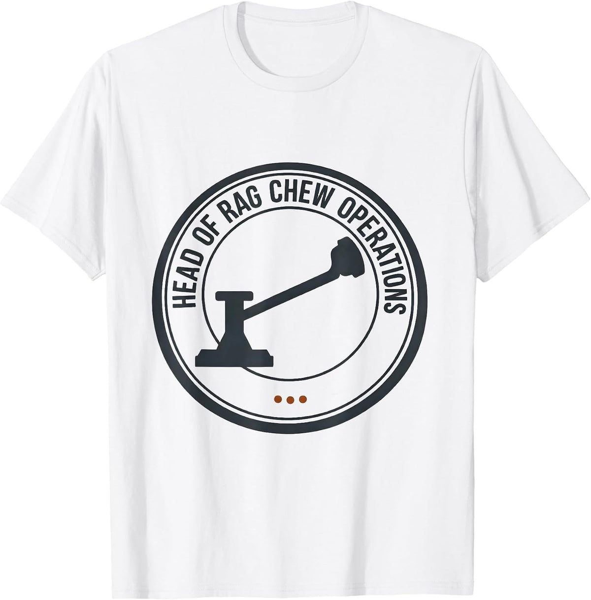 Men's Head Of Rag Chew Operations Funny Ham Radio Operator Humor T-Shirt - White