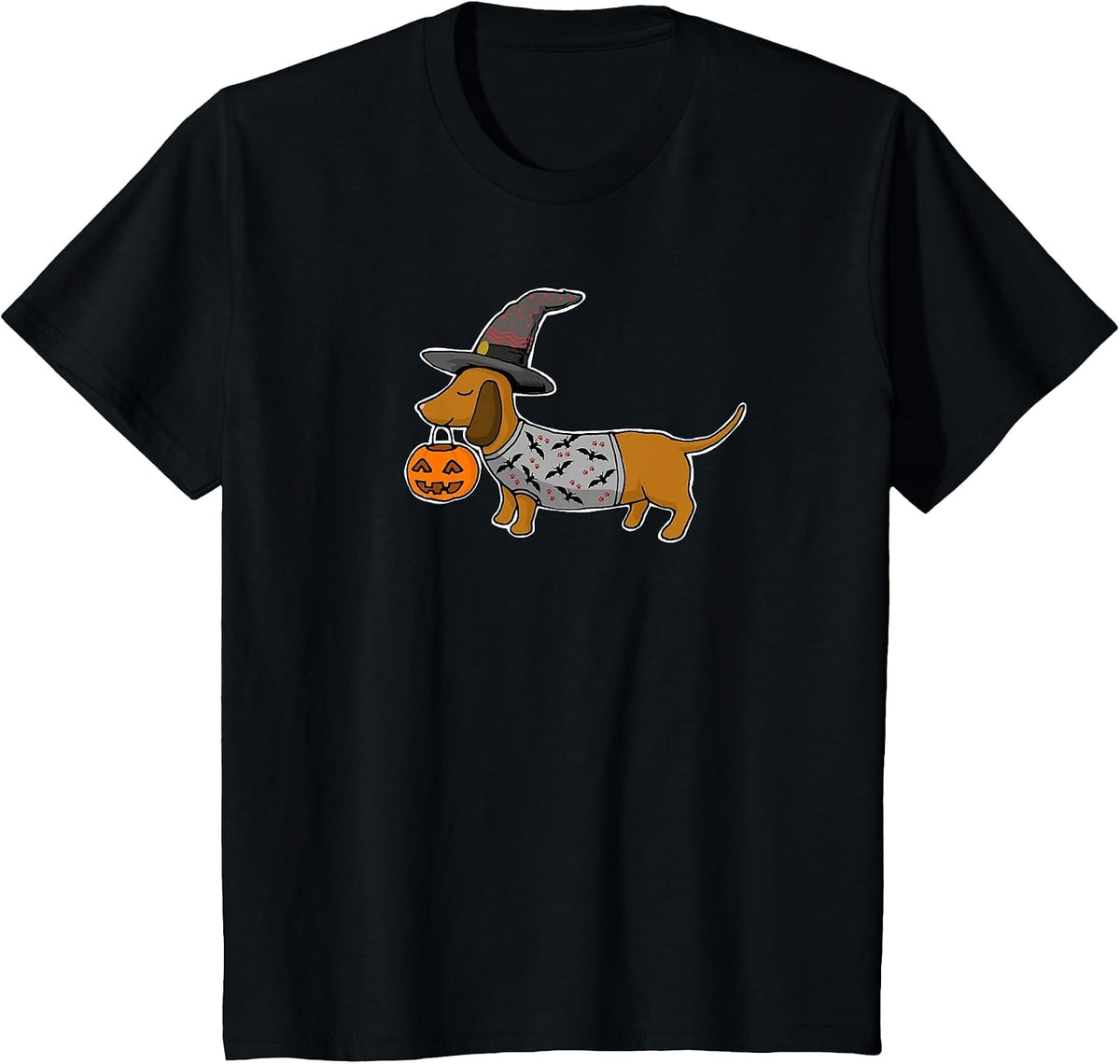 Dachshund Halloween T-Shirt - Black