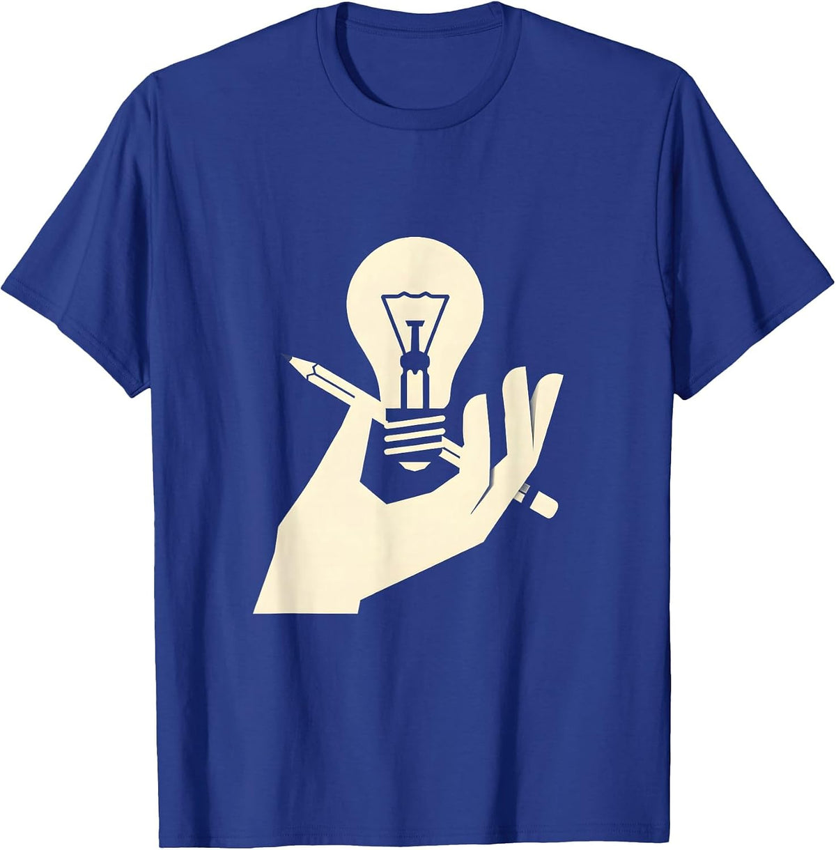 5th Grade Teacher Lightbulb Pencil Graphic T-Shirt - Royal Blue