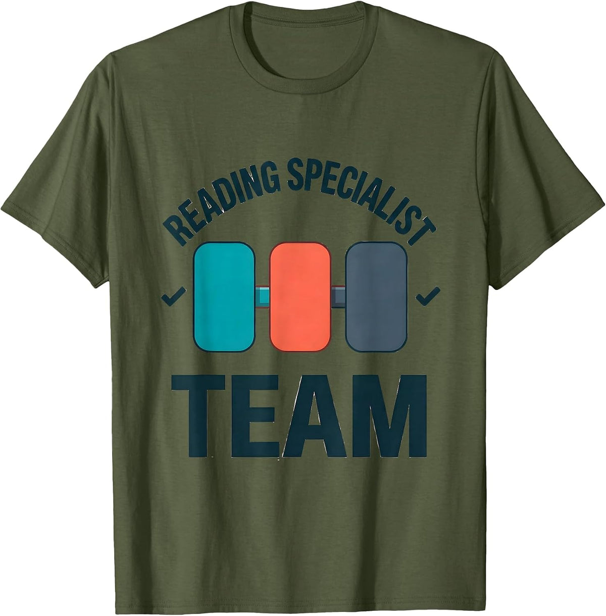 Reading Specialist Team Structured Literacy Phonics Teacher T-Shirt - Olive Green