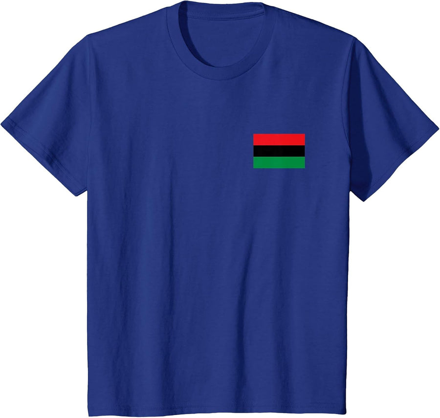 PAN African Flag Black Liberation Banner Black Pride T-Shirt - Royal Blue