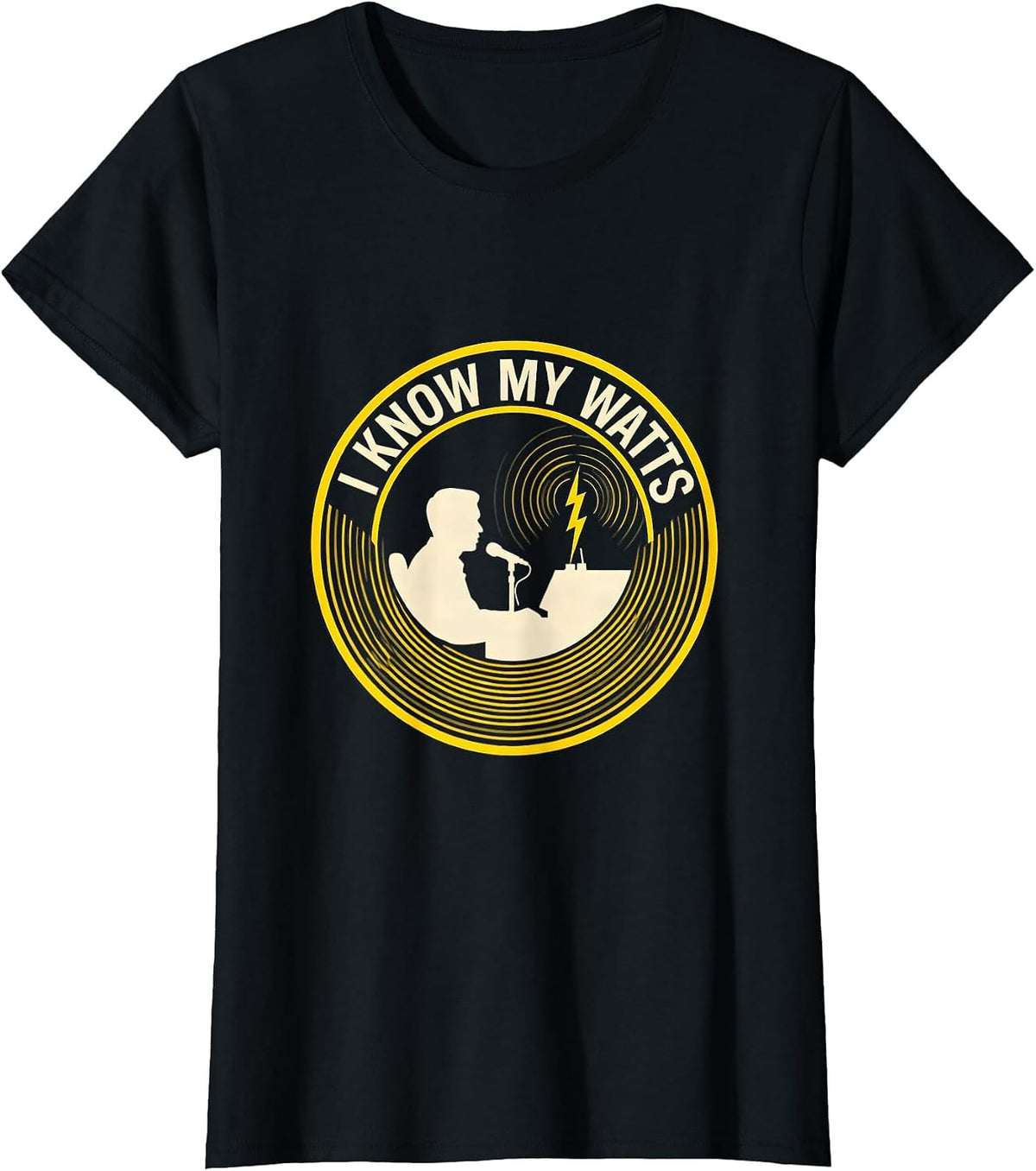 Women's I Know My Watts Ham Radio Operator Hobbyist Pride Humor T-Shirt - Black