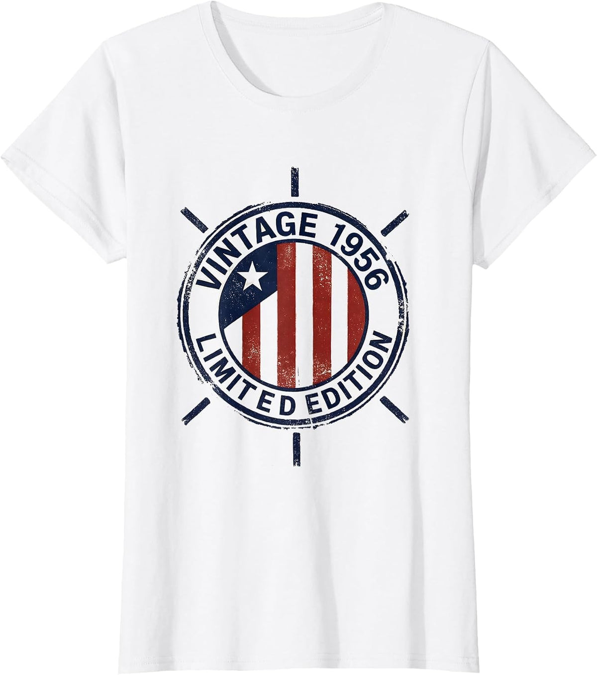 Women's Vintage 1956 Limited Edition Stamp 70th Birthday Gift Men T-Shirt - White