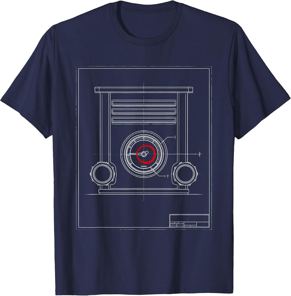 Portable Fire Pump Housing Firefighter Pride Technical T-Shirt - Navy Blue