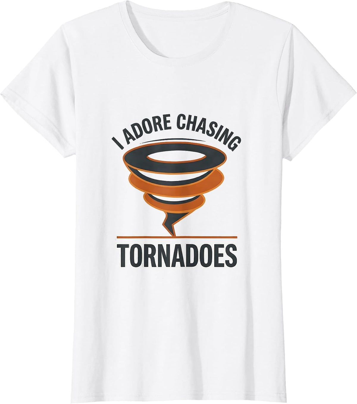 I Adore Chasing Tornadoes Minimalist Storm Chaser T-Shirt - White