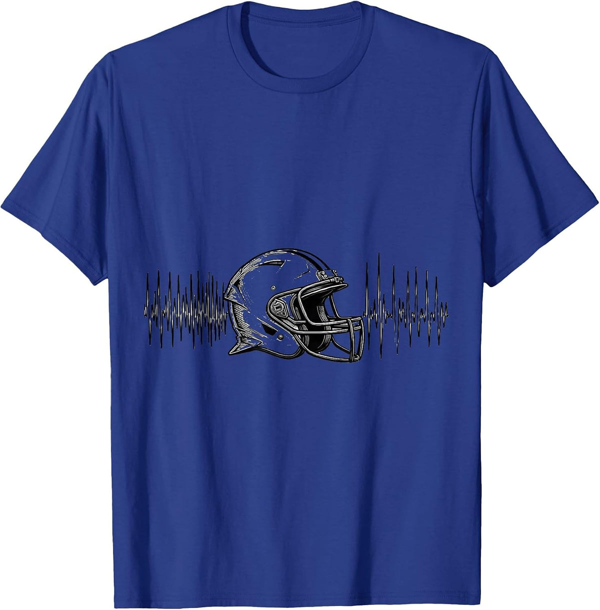 Men's Firefighter Spouse Tick Marks Line Art Tribute T-Shirt - Royal Blue
