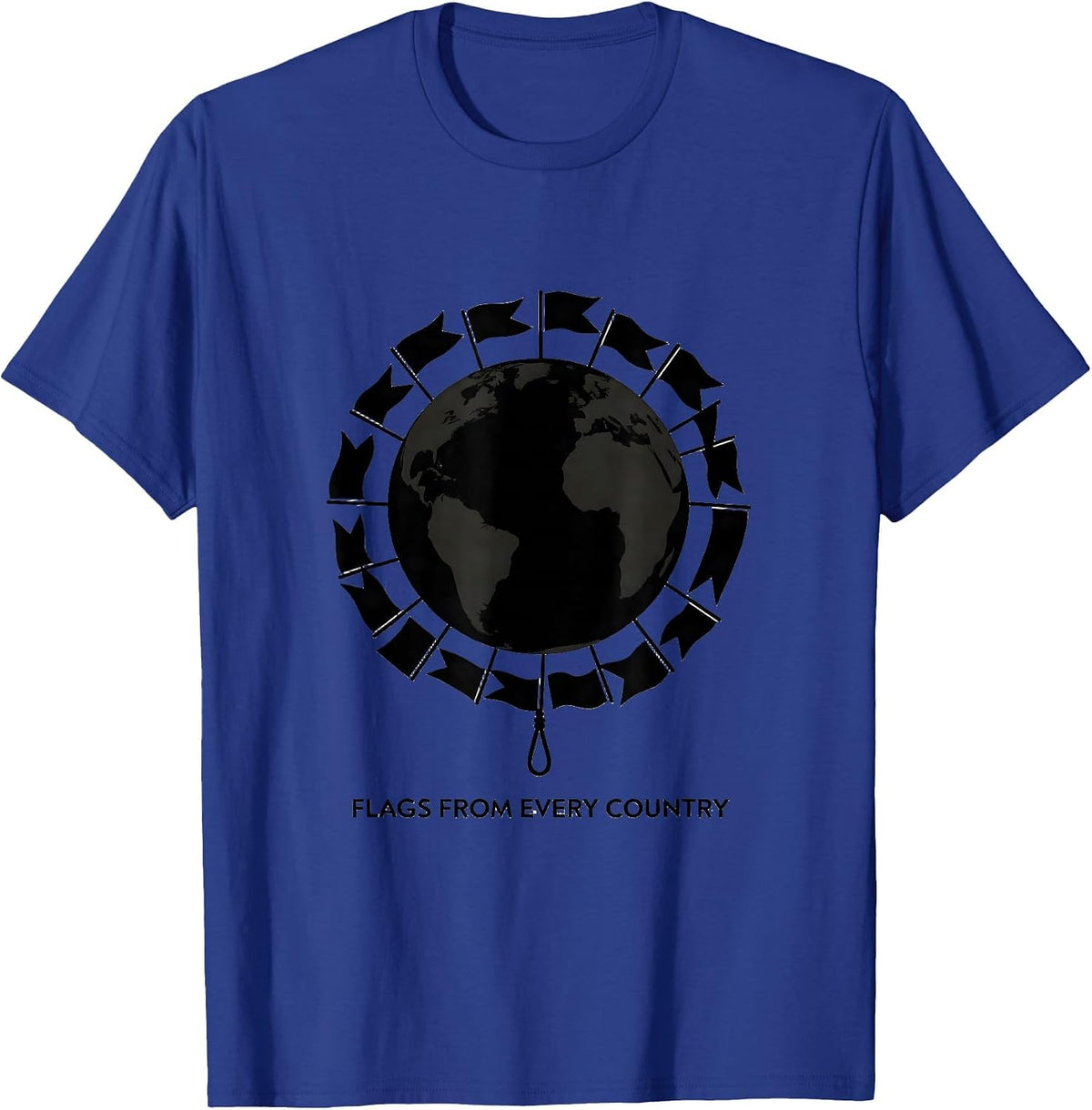 Flags From Every Country World Flags Global Unity Geography T-Shirt - Royal Blue