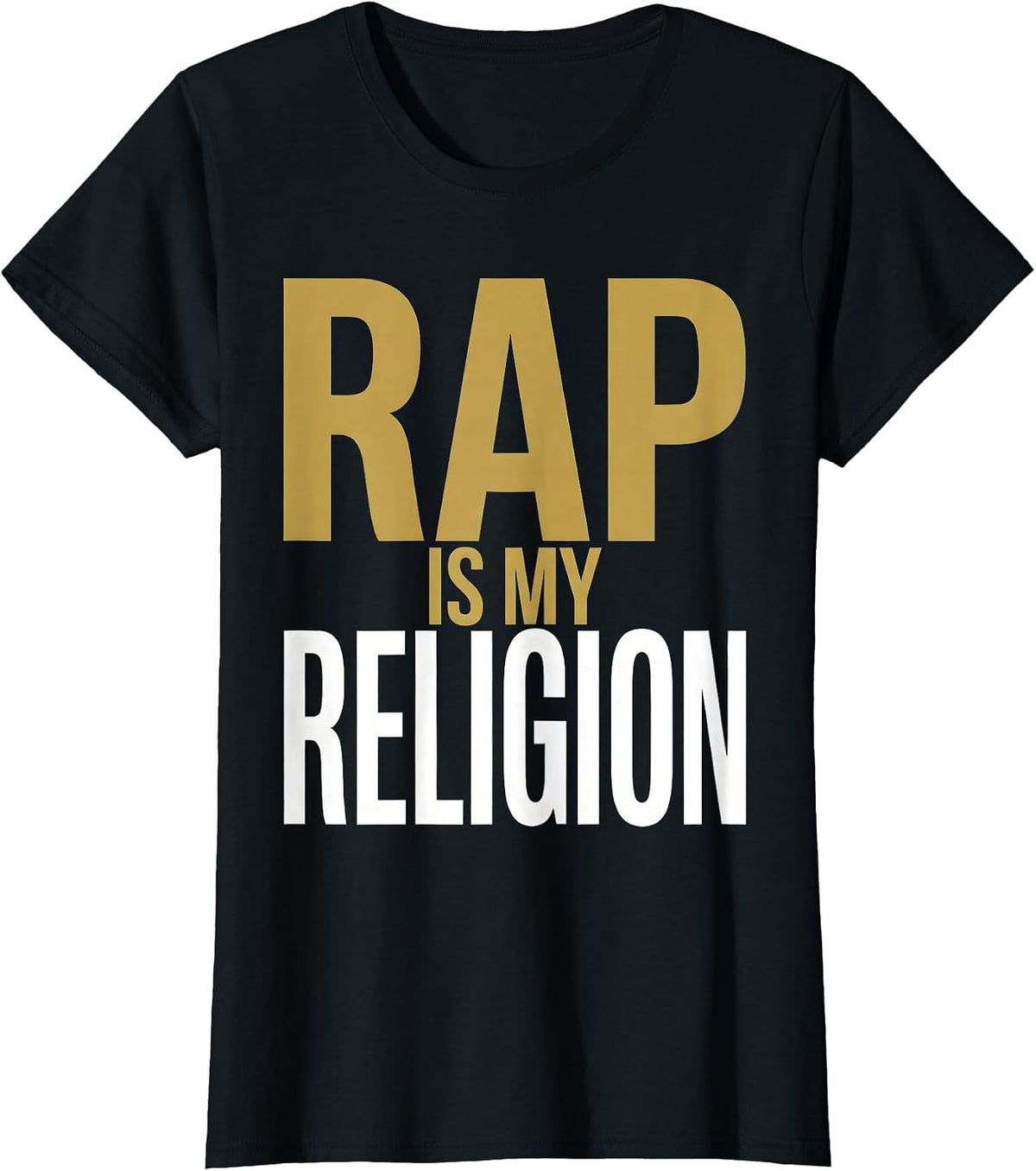 Rap Is My Religion Hip Hop Culture Design T-Shirt - Black