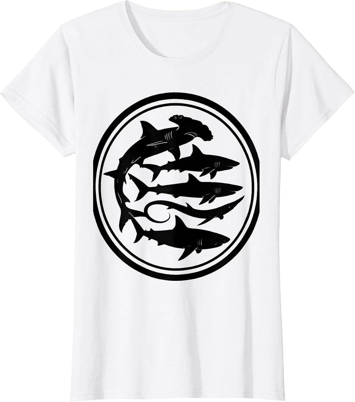 Shark Species Marine Biology Ocean Animal Art T-Shirt - White