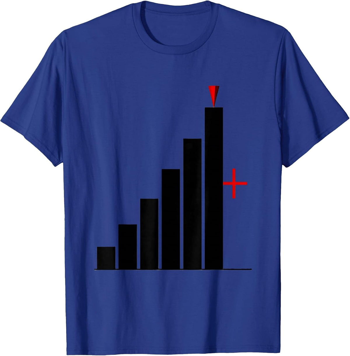 Men's Bar Graph Storm Chaser Tornado Meteorology Humor T-Shirt - Royal Blue