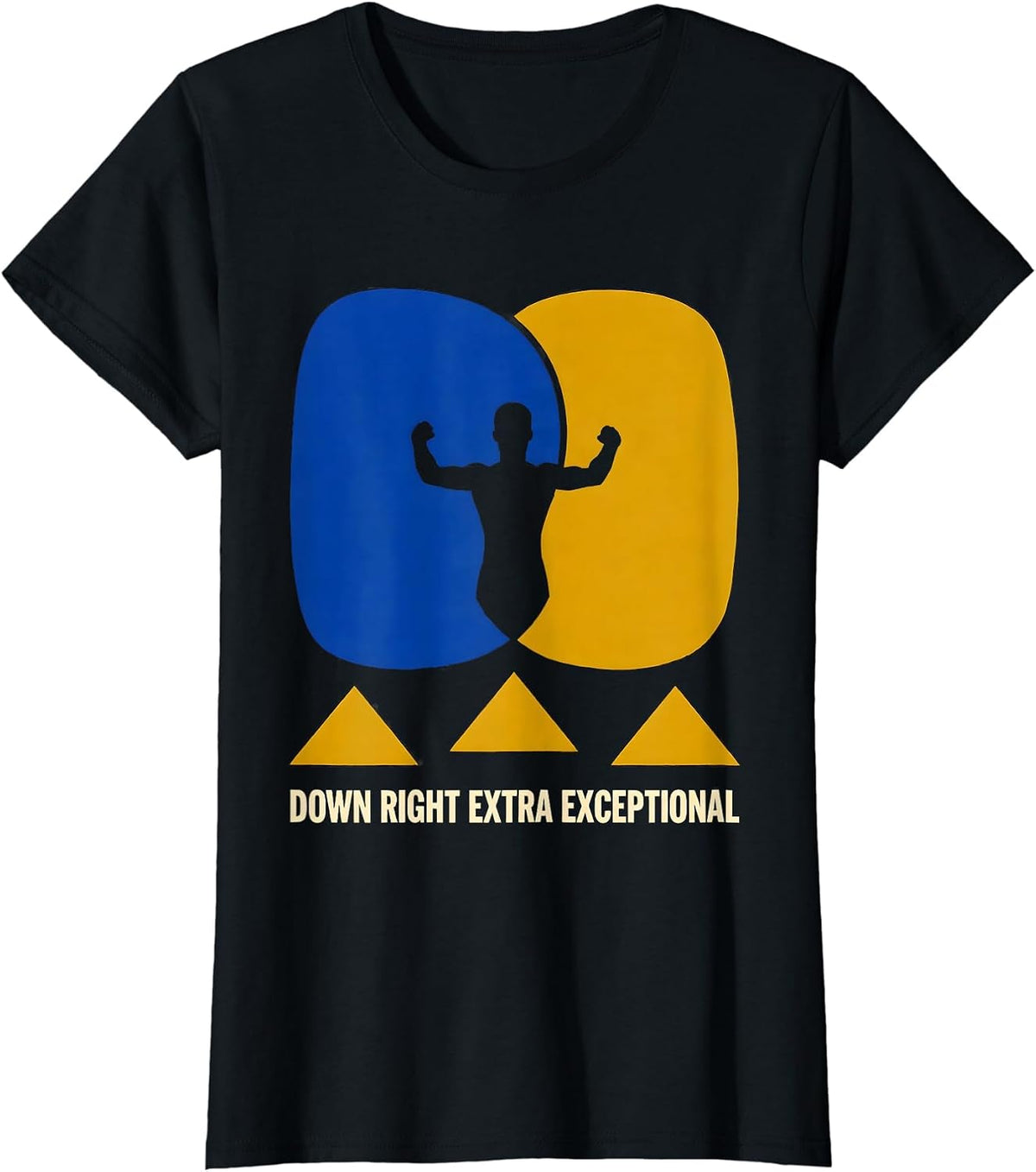 Down Right Extra Exceptional Heartfelt Down Syndrome T-Shirt - Black