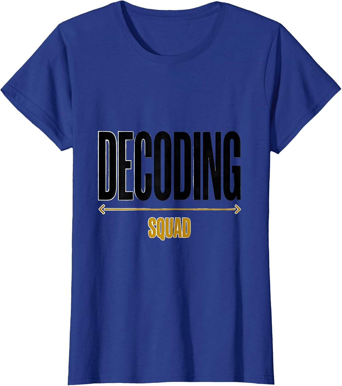 Women's Decoding Squad Structured Literacy Reading Teacher Phonics T-Shirt - Royal Blue