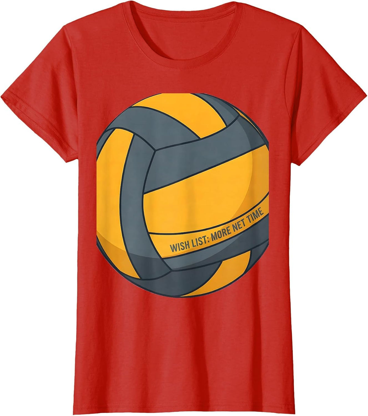 Women's Wish List: More Net Time Funny Volleyball Player Gift T-Shirt - Red