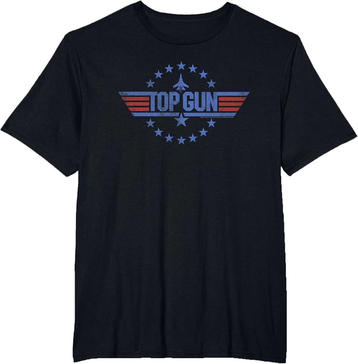 Top Gun Classic Stars Circle Logo T-Shirt - Black