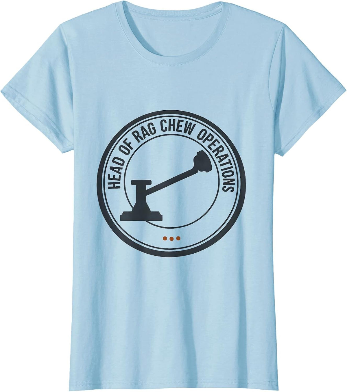 Women's Head Of Rag Chew Operations Funny Ham Radio Operator Humor T-Shirt - Baby Blue