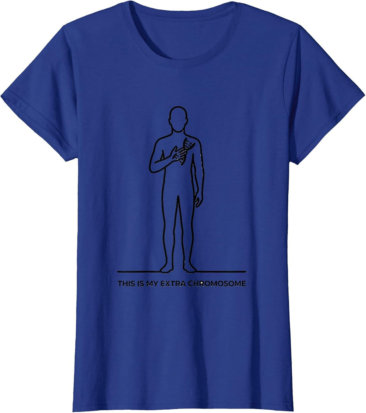 Women's This Is My Extra Chromosome Inspirational Down Syndrome T-Shirt - Royal Blue