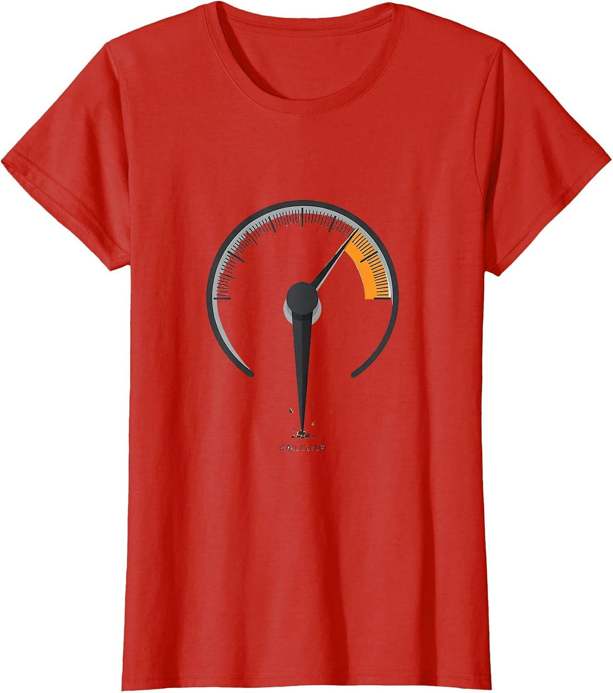 Women's Wall Cloud Editorial Conceptual Storm Chaser Tornado T-Shirt - Red