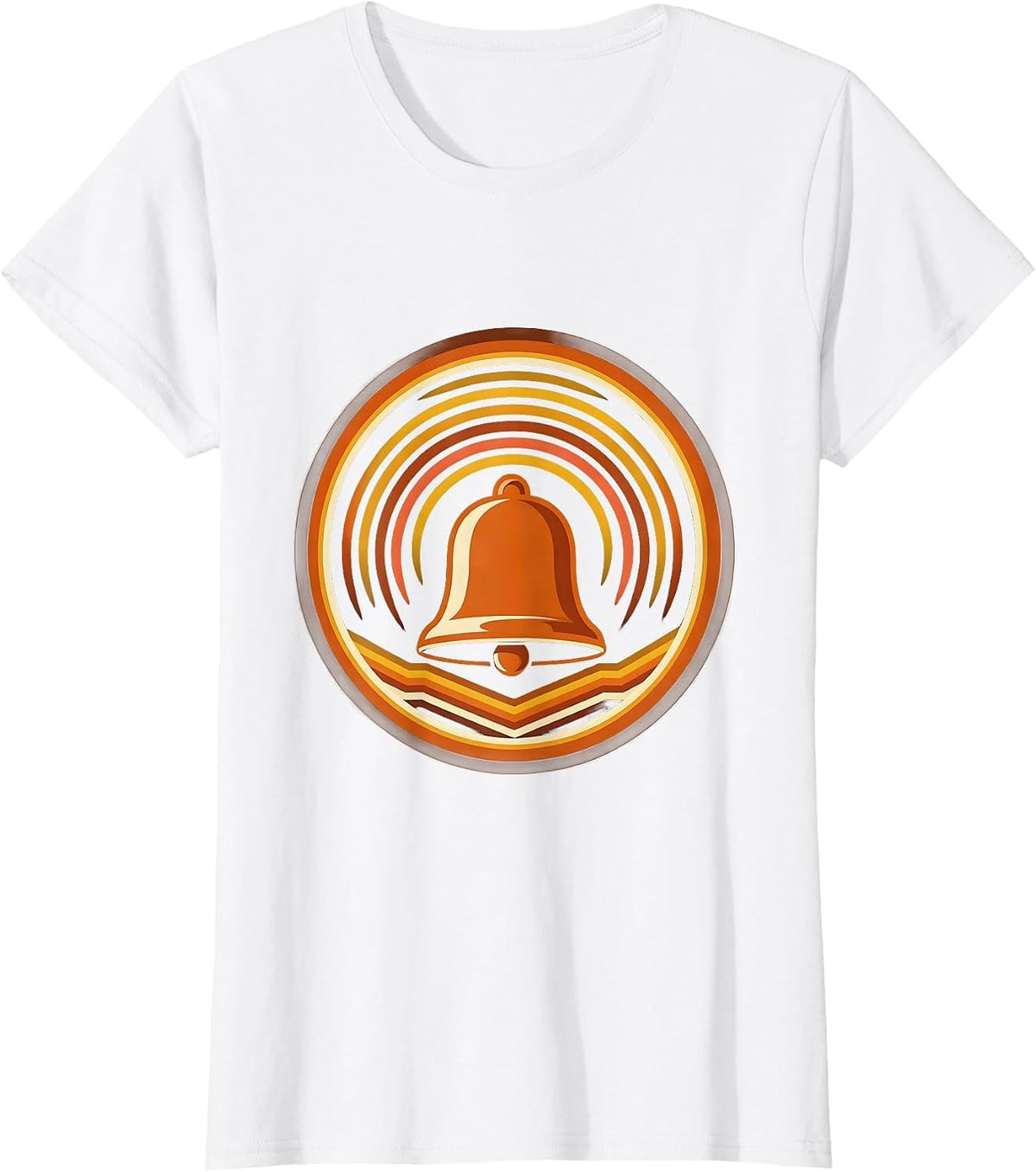 Game Day Giant Bell Ringing Sound Waves Graphic T-Shirt - White