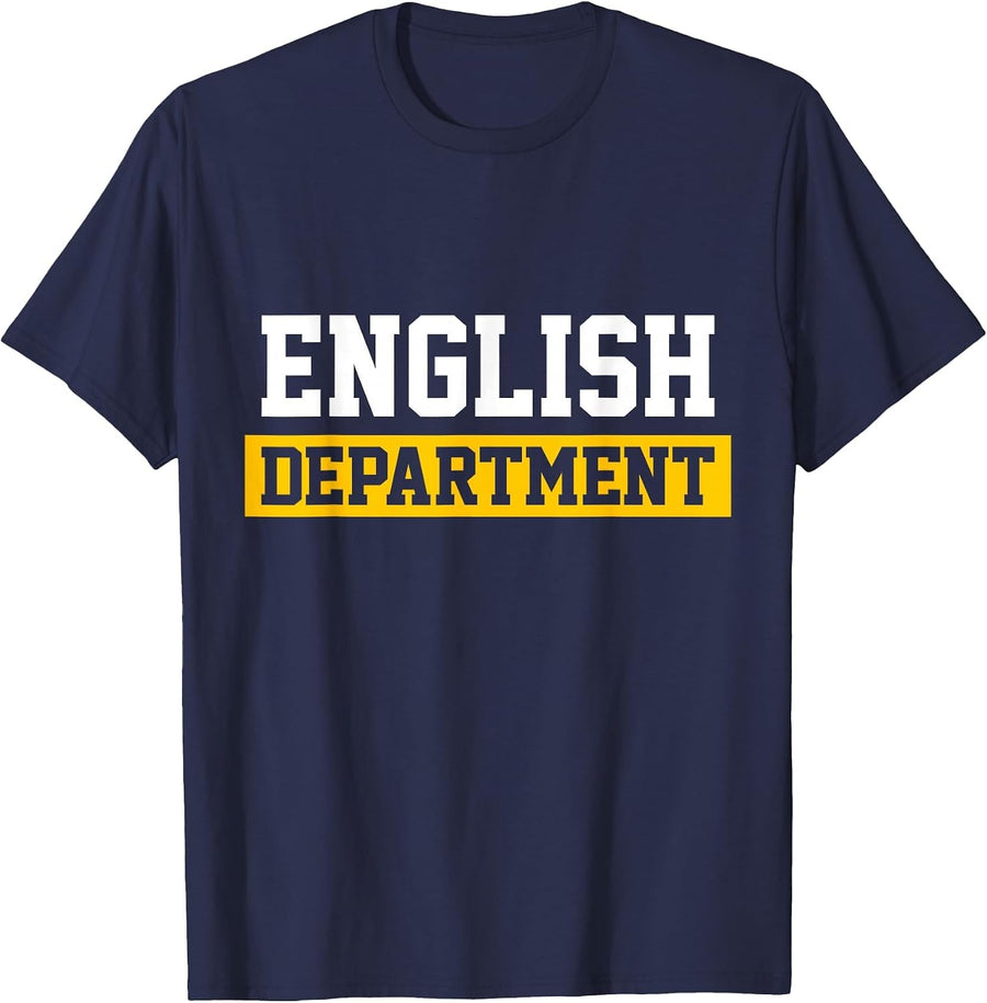Boys Girls Teacher Students English Department T-Shirt - Navy Blue