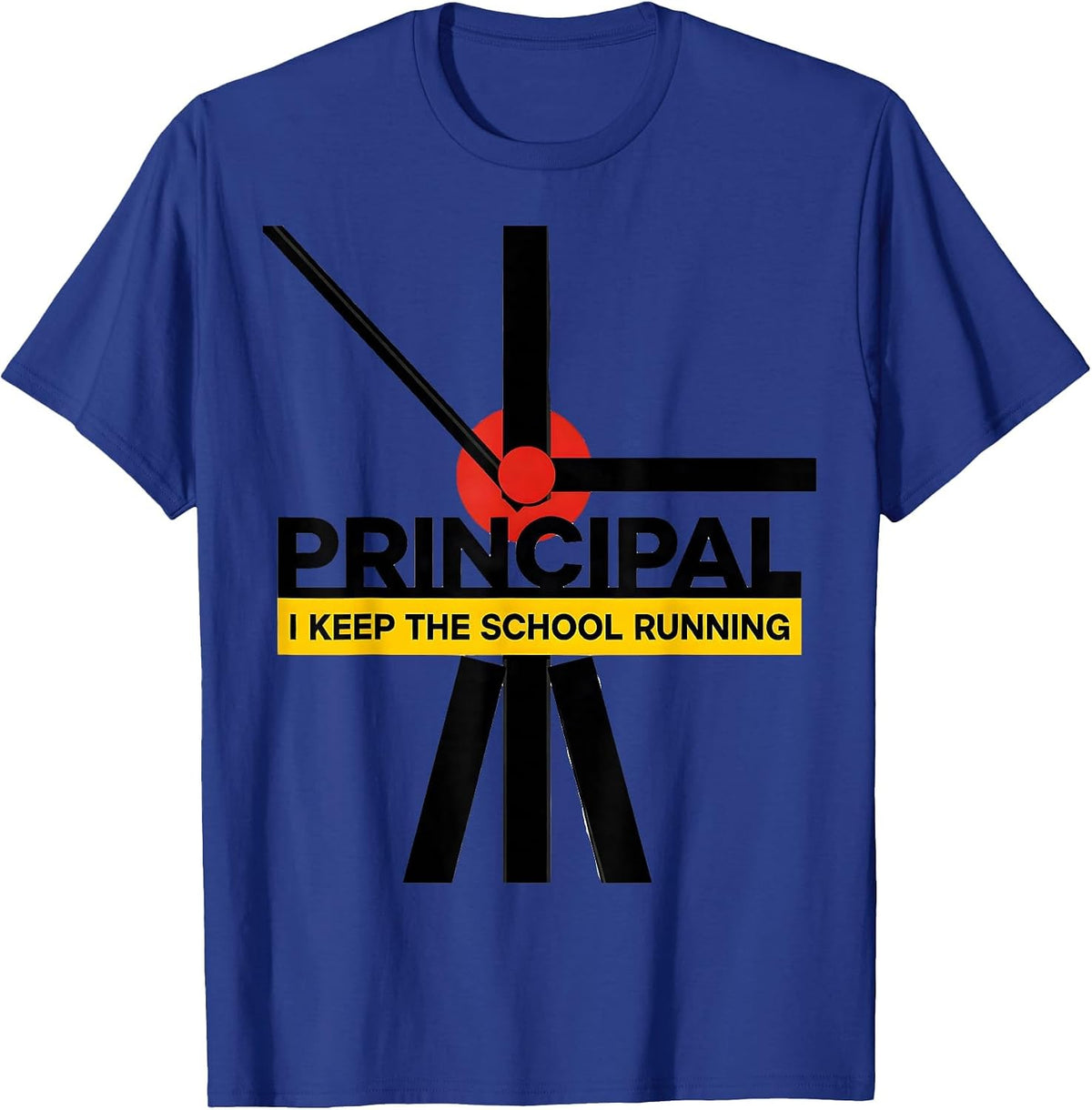 Principal I Keep The School Running Bauhaus Modernist School T-Shirt - Royal Blue