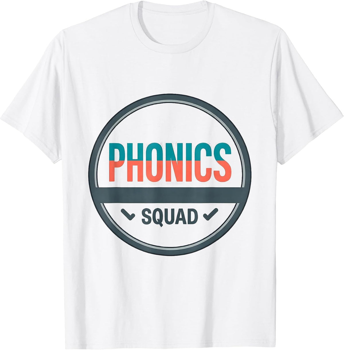 Men's Phonics Squad Structured Literacy Reading Teacher Team Pride T-Shirt - White