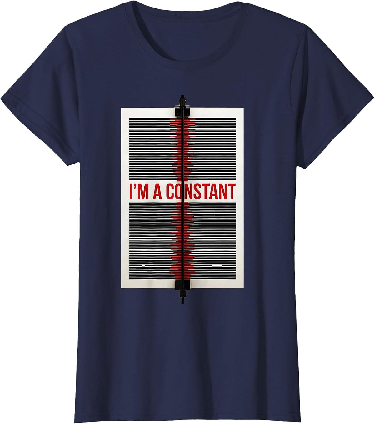 Women's I'm A Constant Funny Math Teacher Equation Gift T-Shirt - Navy Blue