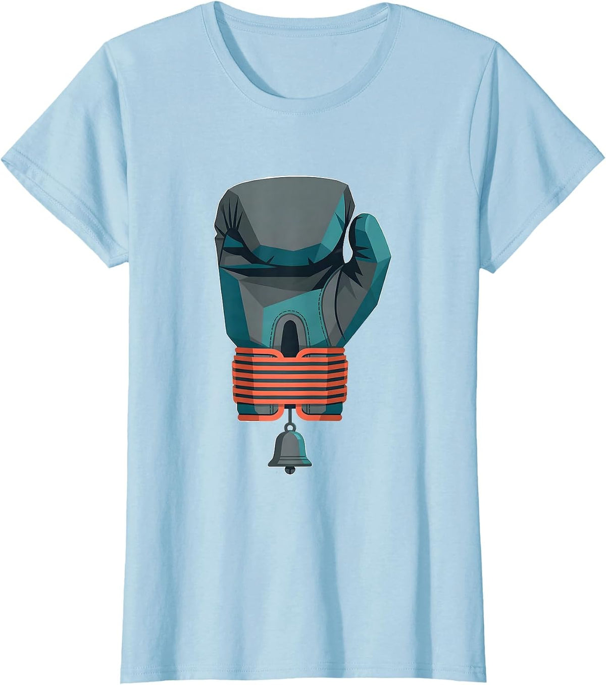 Boxing Glove Flat Vector Boxing Fan Gift T-Shirt - Baby Blue