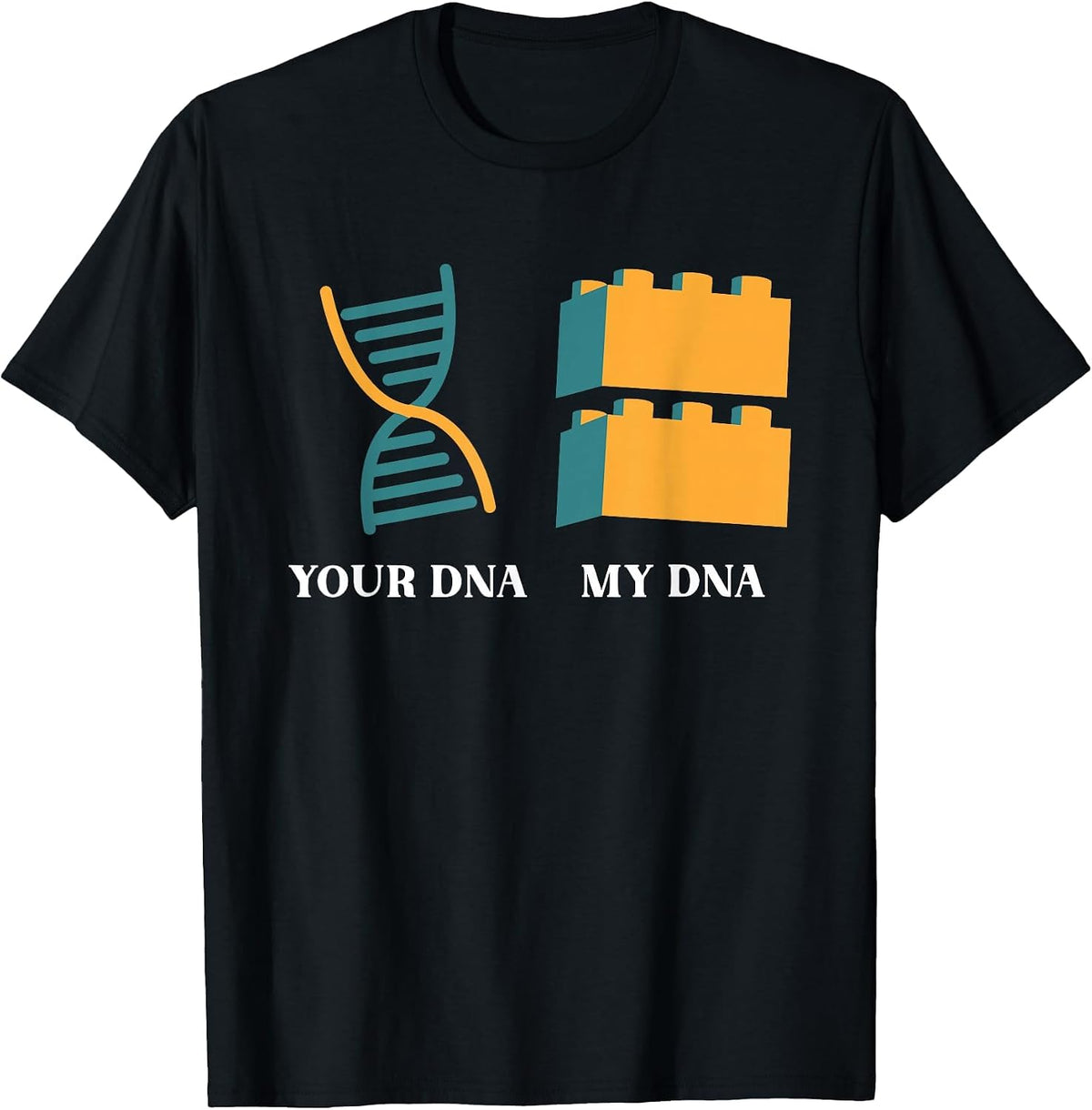 Big Building Blocks DNA Master Builder Children Kids Toy T-Shirt - Black