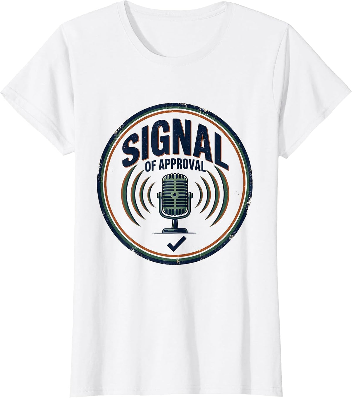 Women's Signal Of Approval Vintage Funny Ham Radio Operator Hobbyist T-Shirt - White