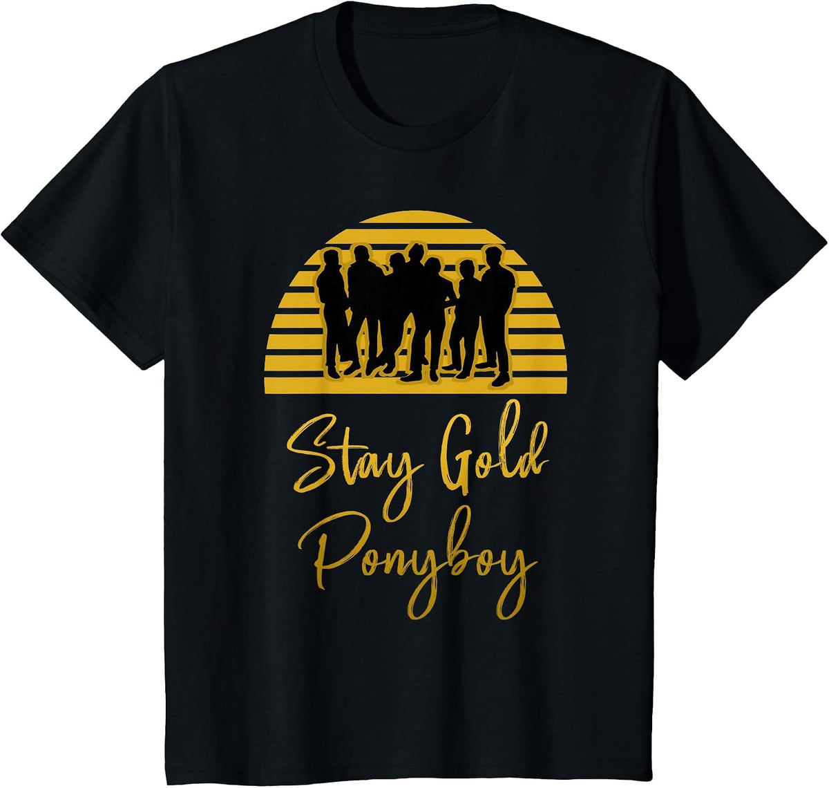Stay Gold Ponyboy Vintage Classic 80s 70s T-Shirt - Black