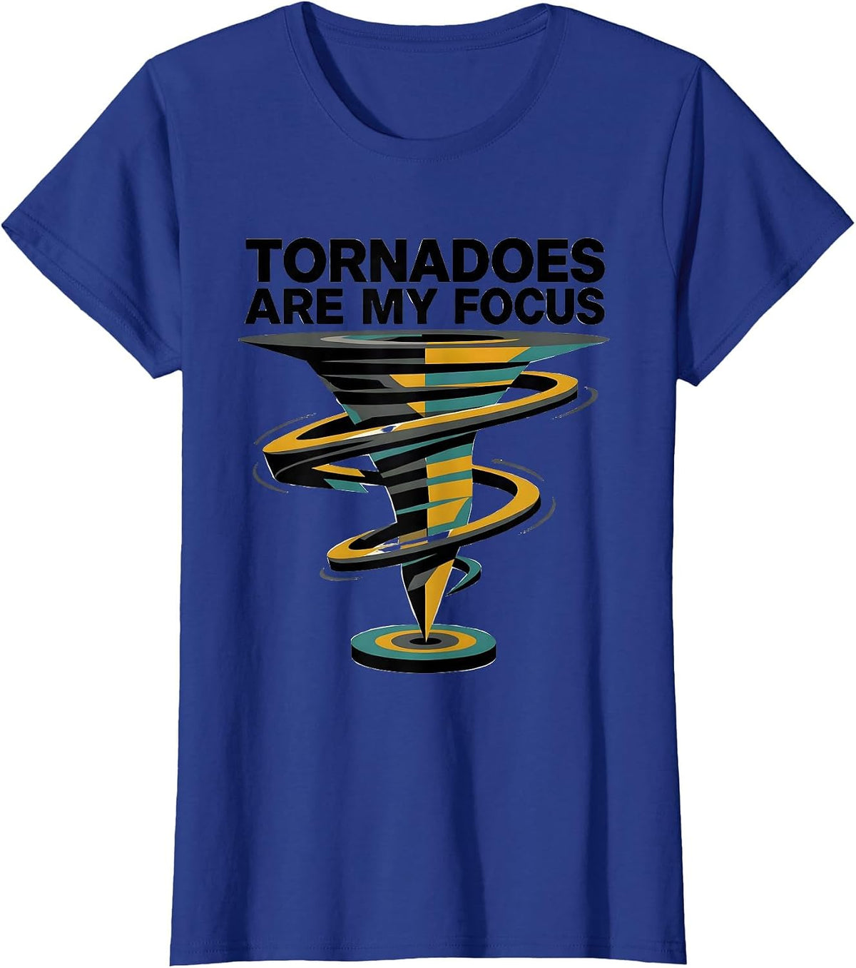 Women's Tornadoes Are My Focus Midcentury Modern Meteorology T-Shirt - Royal Blue