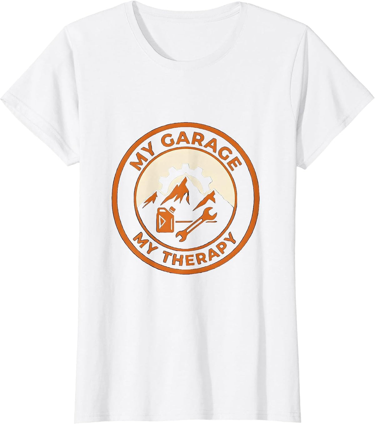 My Garage My Therapy Workshop Design T-Shirt - White