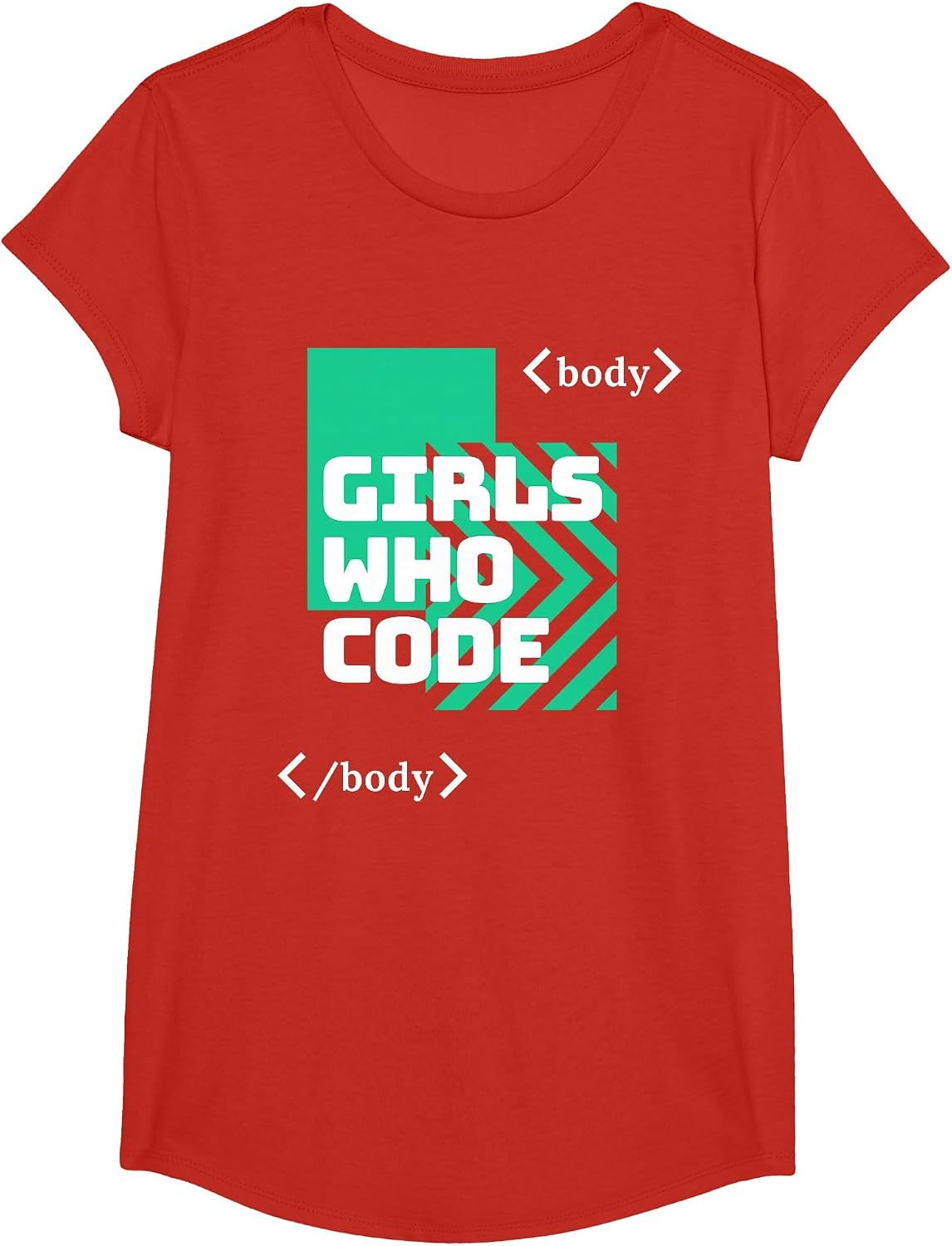 Girls who Code T-Shirt - Girls Red