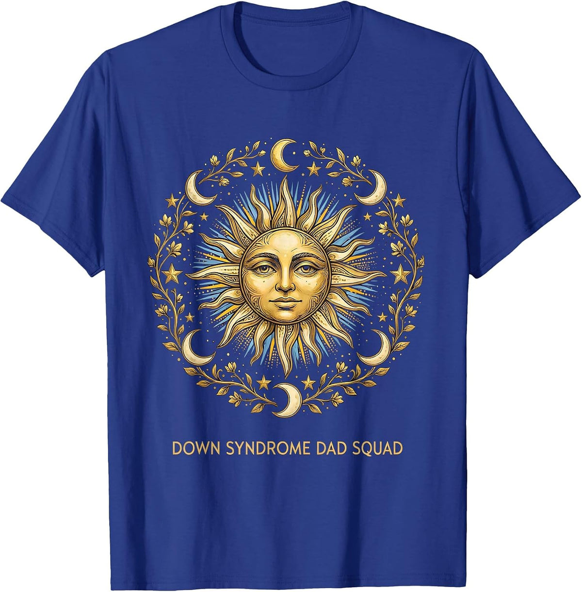 Men's Down Syndrome Dad Squad Awareness Design T-Shirt - Royal Blue