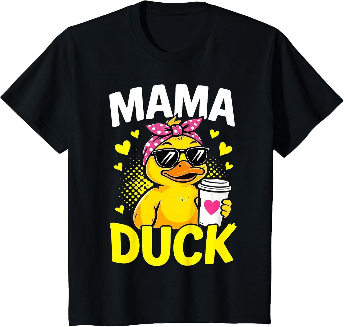 Mama Duck Funny Cute Mom T-Shirt - Black
