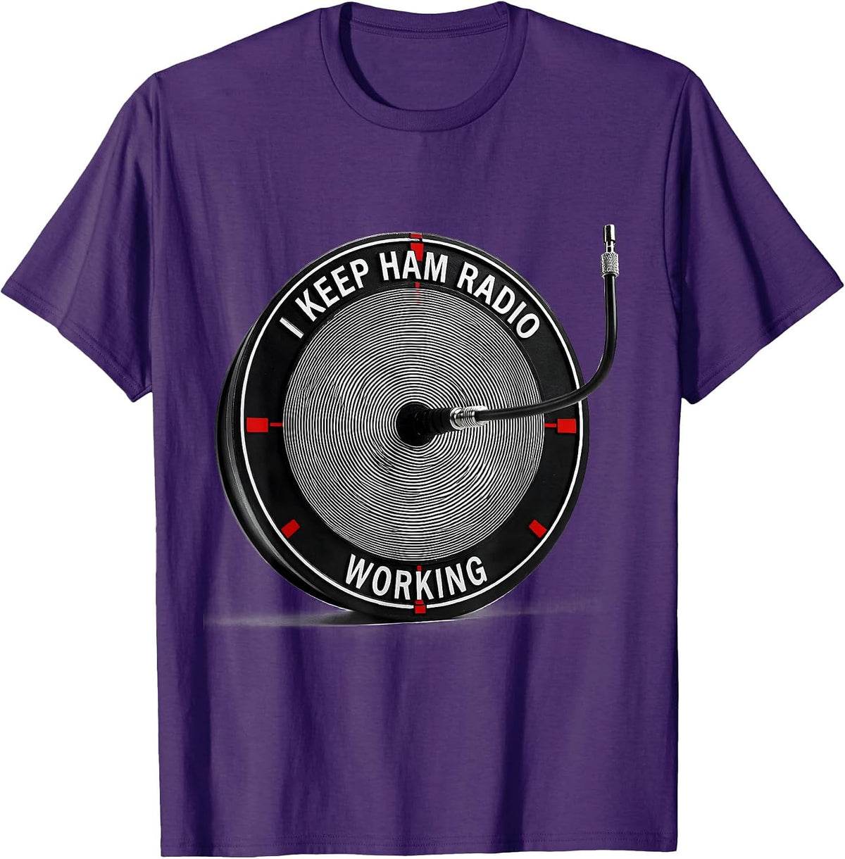 Men's I Keep Ham Radio Working Funny Ham Operator Hobbyist Humor T-Shirt - Purple
