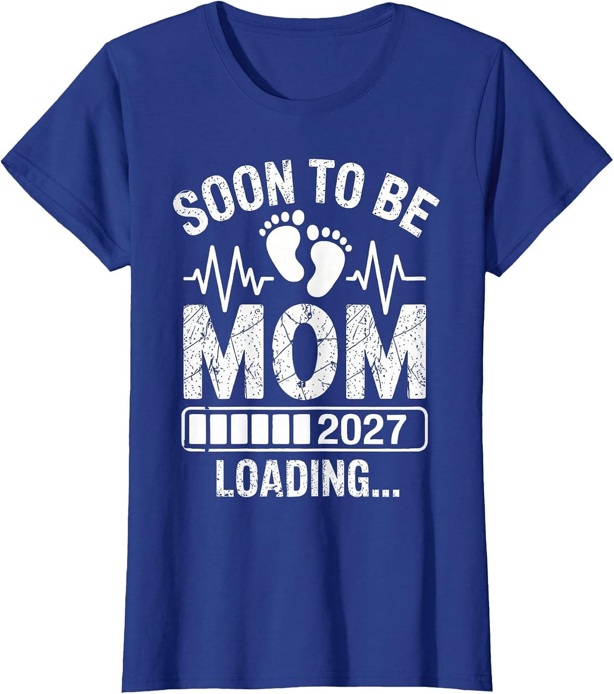 Soon to Be Mommy Est 2027 New Mom New Mama Womens T-Shirt - Royal Blue