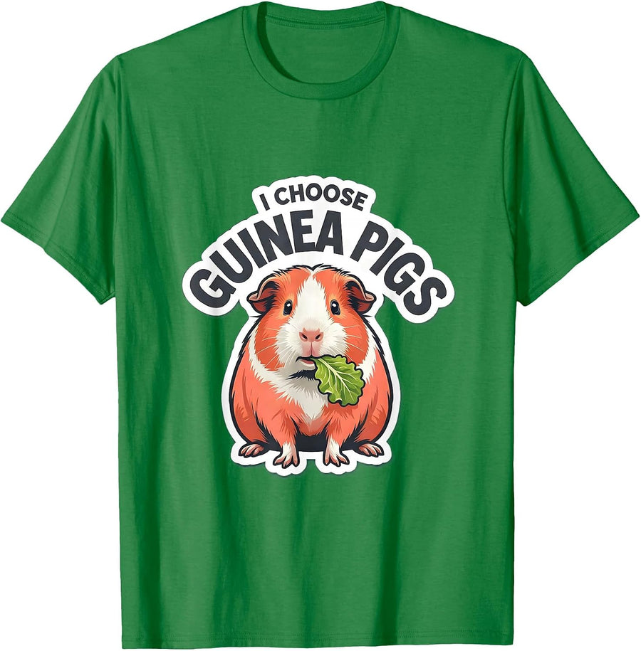 Men's I Choose Guinea Pigs Funny Guinea Pig Lover Gift T-Shirt - Kelly Green