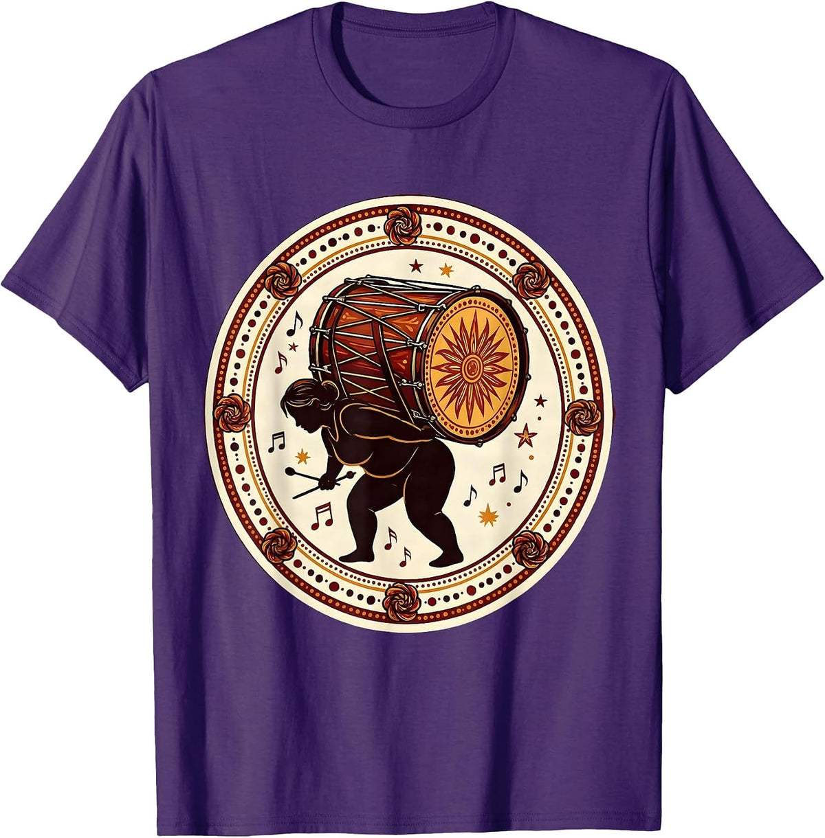 Band Mom Drum Hauler Graphic Tee T-Shirt - Purple