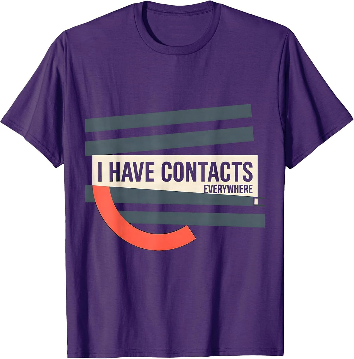I Have Contacts Everywhere Funny Ham Radio Operator Amateur T-Shirt - Purple