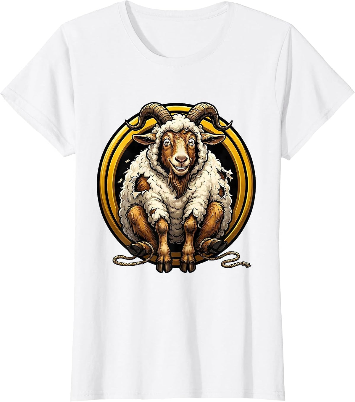 Funny Goat in Sheep Costume Christian Humor T-Shirt - White