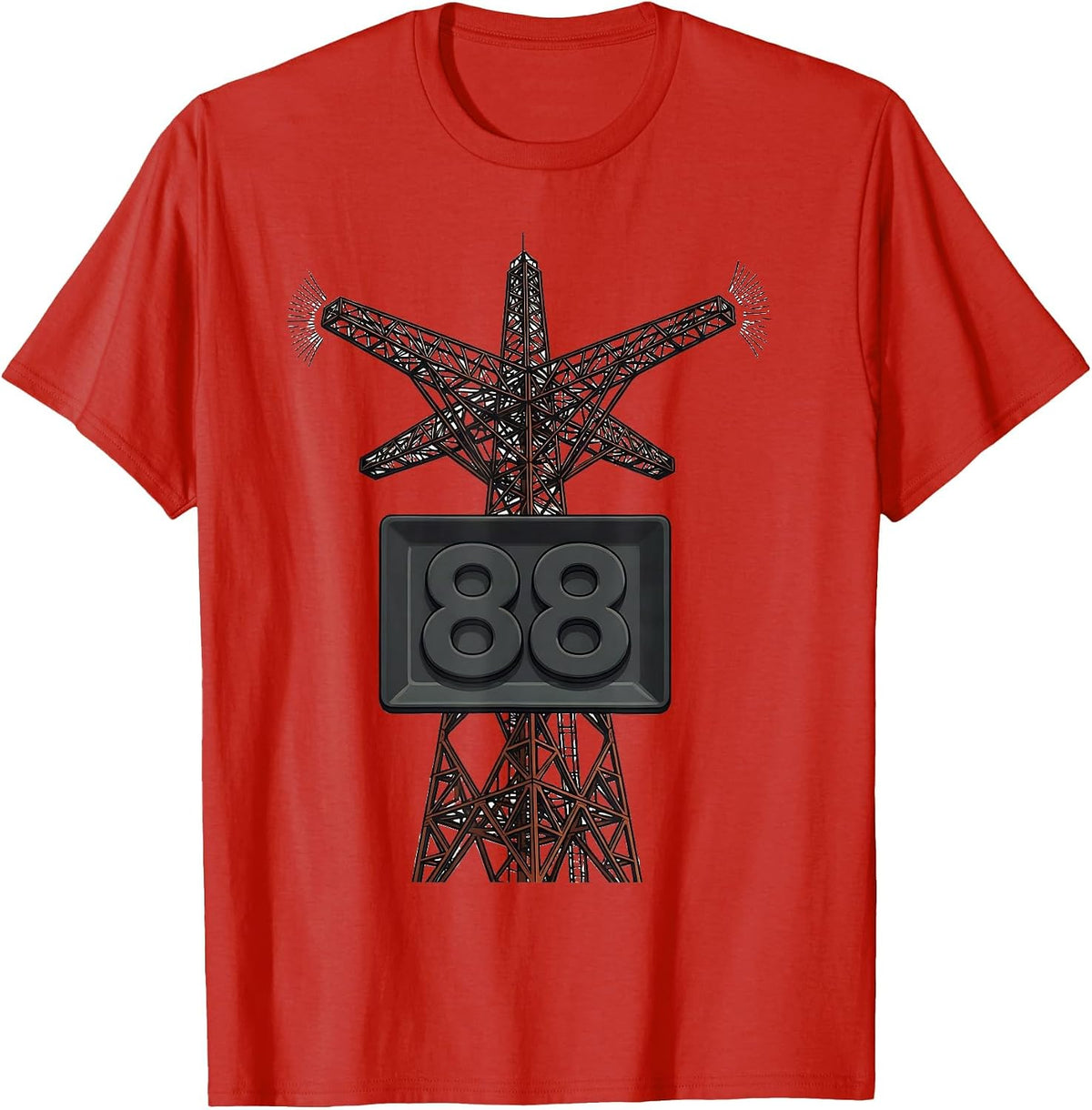 Men's 88 Patriotic Ham Radio Operator Hobbyist Humor T-Shirt - Red