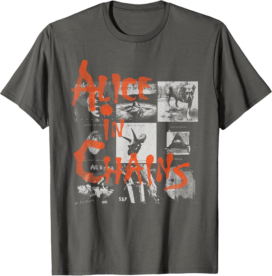 Alice in Chains - Album Grid T-Shirt - Asphalt Grey