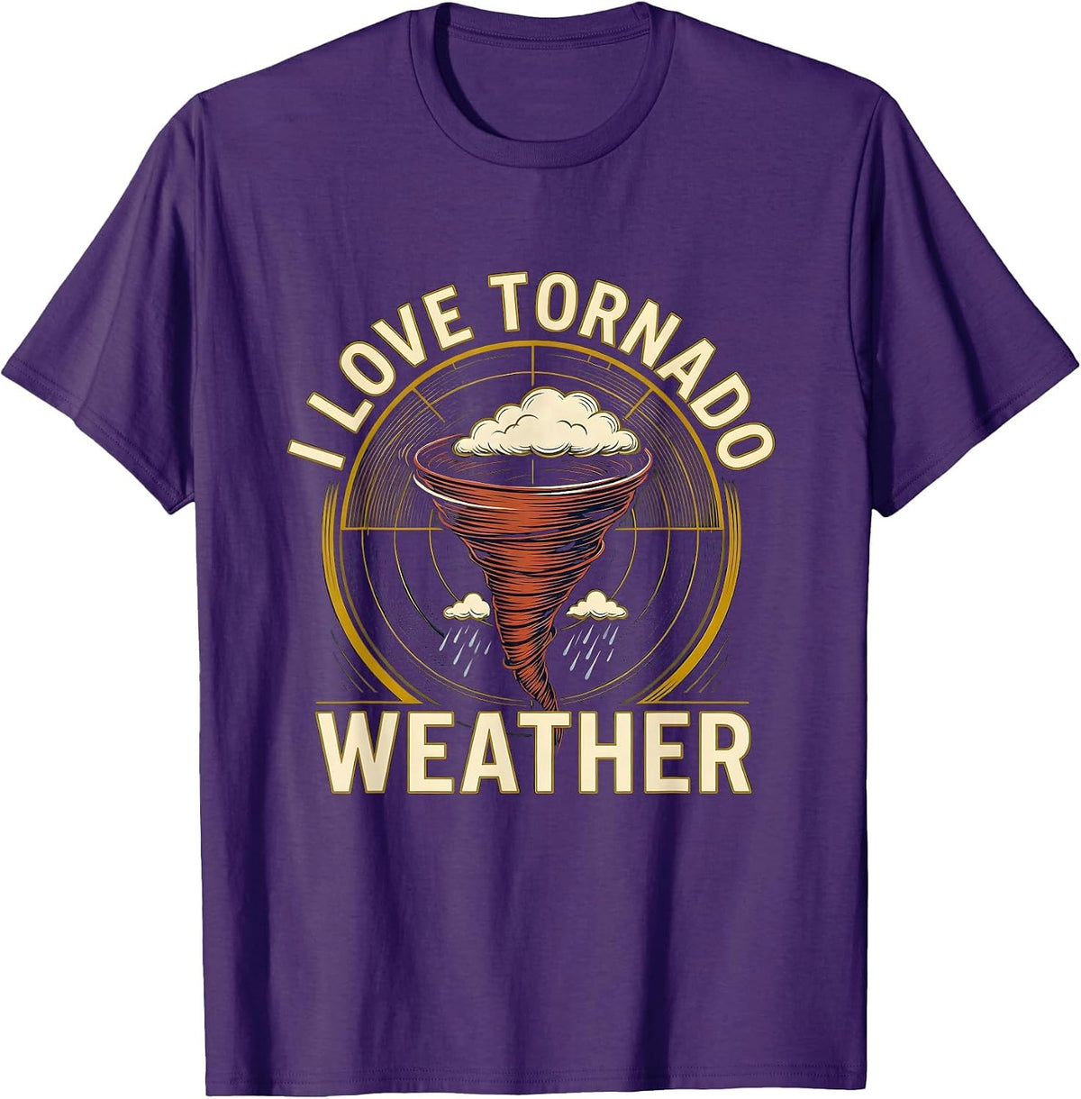 Men's I Love Tornado Weather Funny Storm Chaser Meteorology T-Shirt - Purple