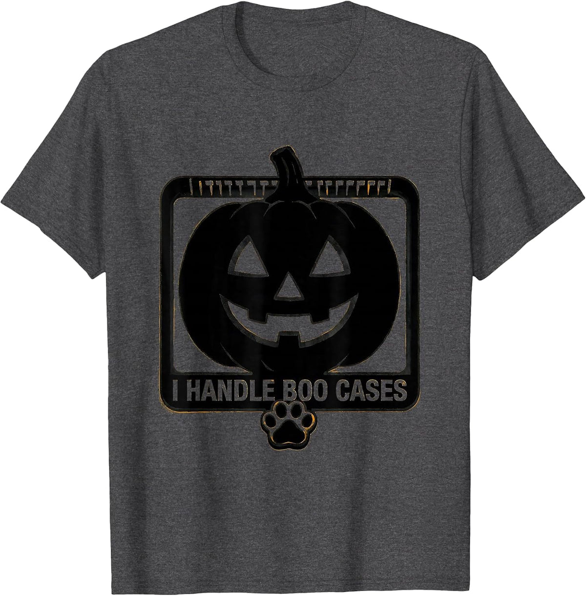 I Handle Boo Cases Funny Vet Tech Halloween Vet Med T-Shirt - Dark Heather Grey