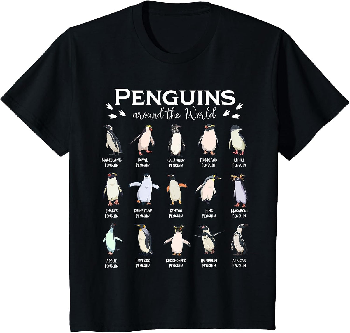 Penguin - Penguins Around the World T-Shirt - Black